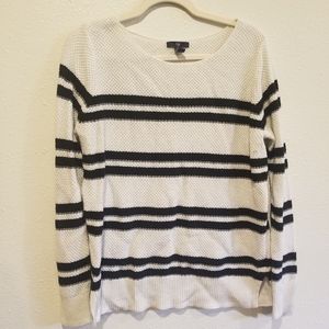 Black and White striped Gap sweater